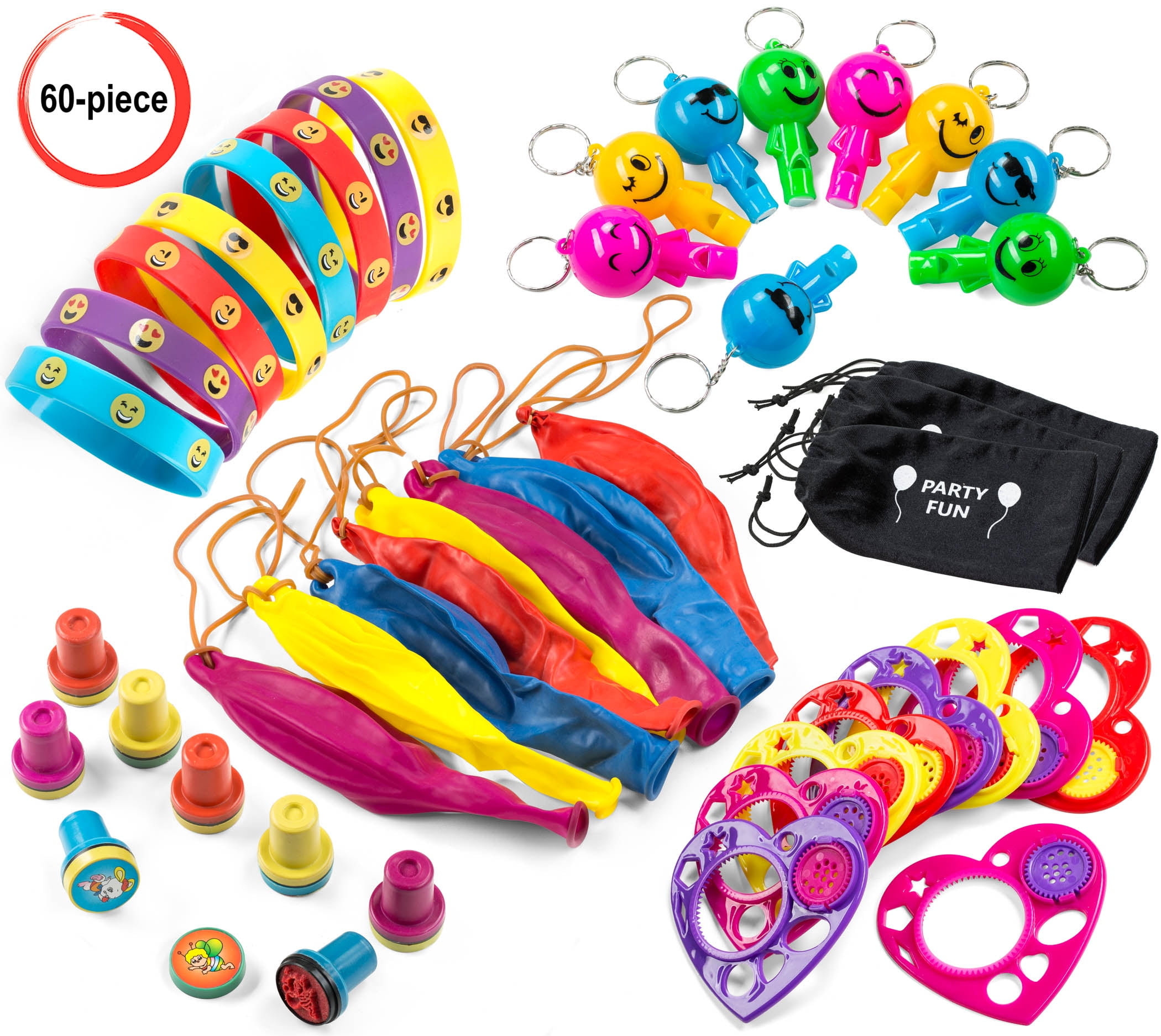 60 Piece Party Favors Set - Kids Party Supply Kit - 60 Total Pieces - Perfect as Kids Party Gift Bags - Walmart.com
